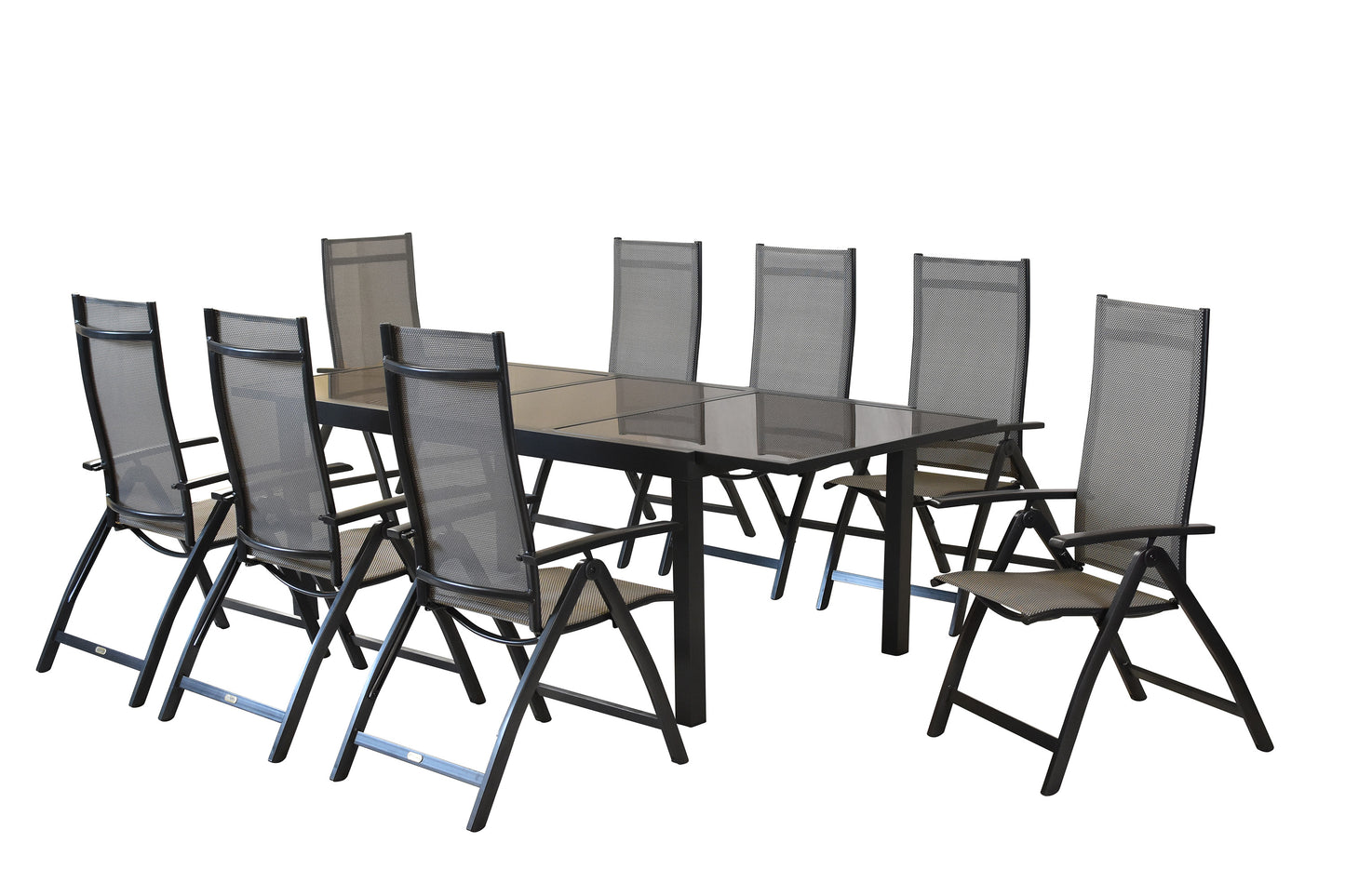 Vicenza Set 9tlg.
Aluminium/Textil