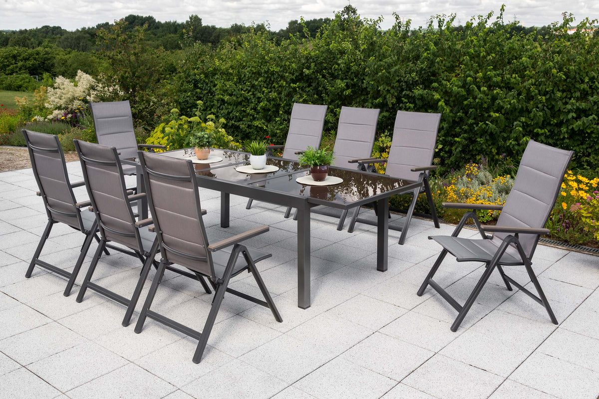 Trivero Set 9tlg.
Aluminium/Textil