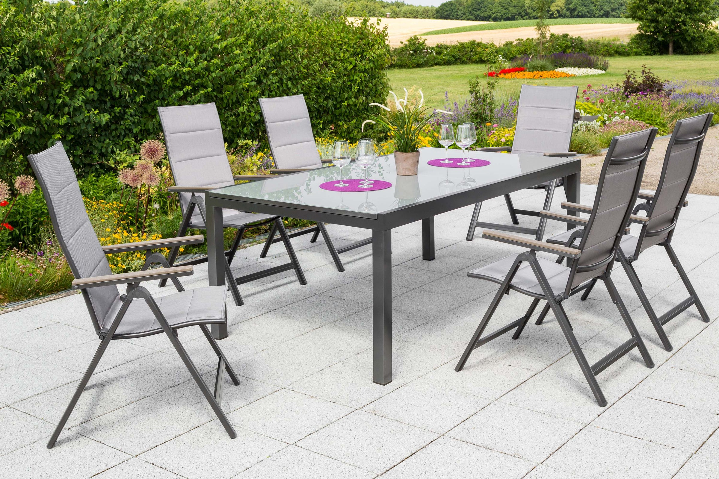 Trivero Set 7tlg.
Aluminium/Textil