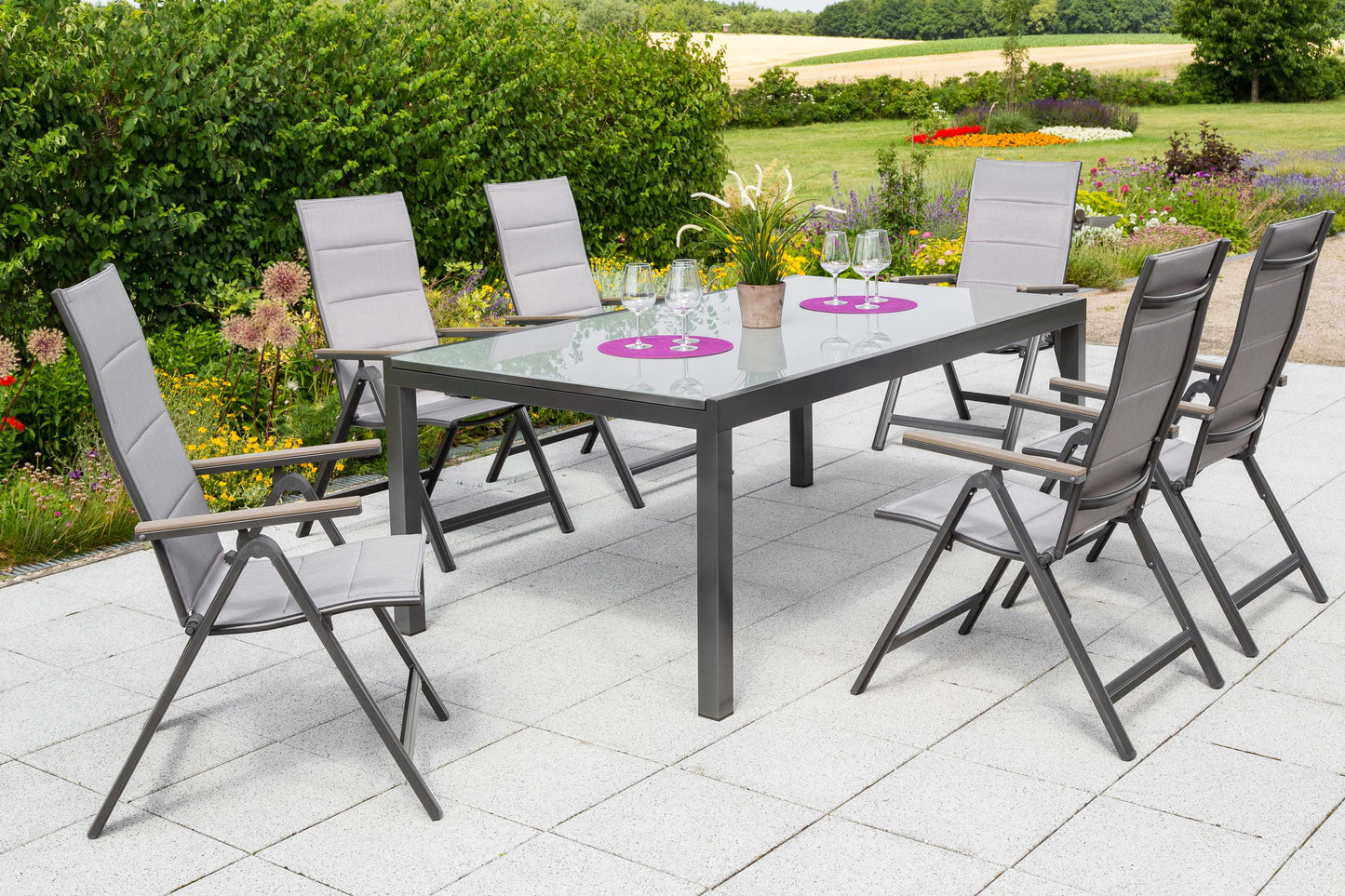 Trivero Set 7tlg.
Aluminium/Textil