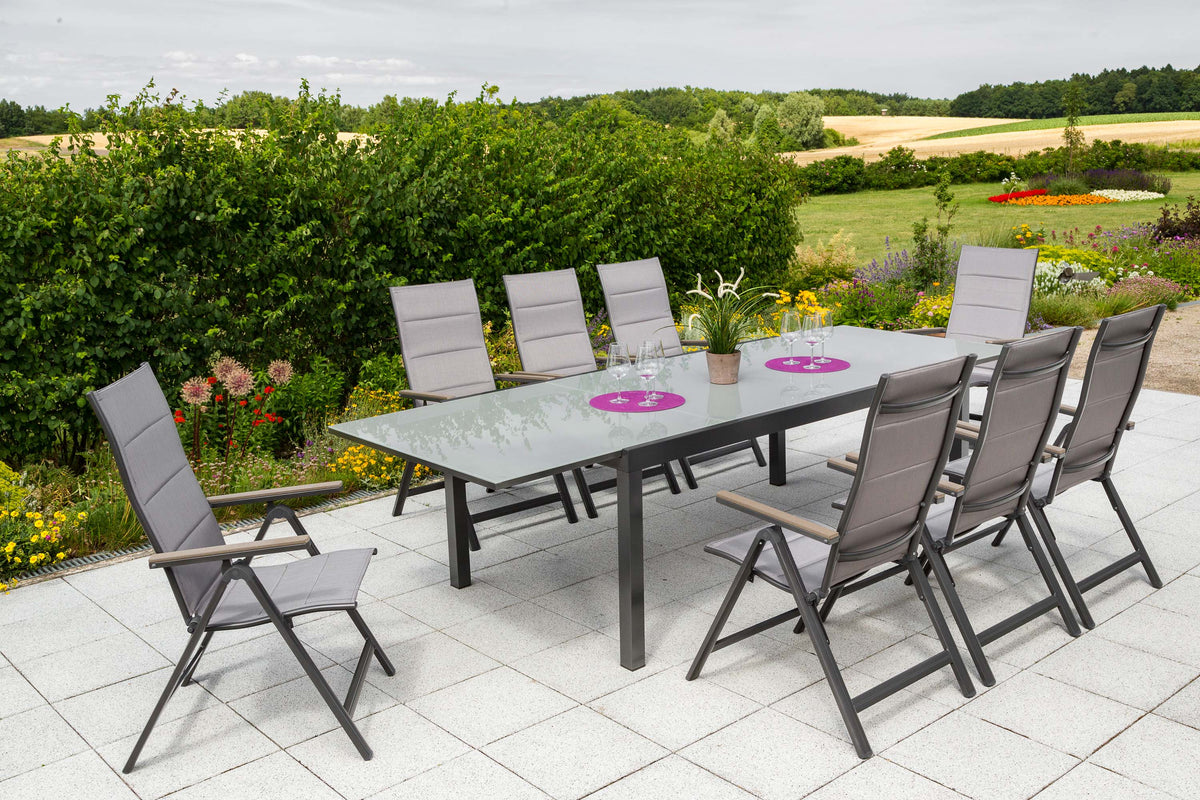 Trivero Set 9tlg.
Aluminium/Textil