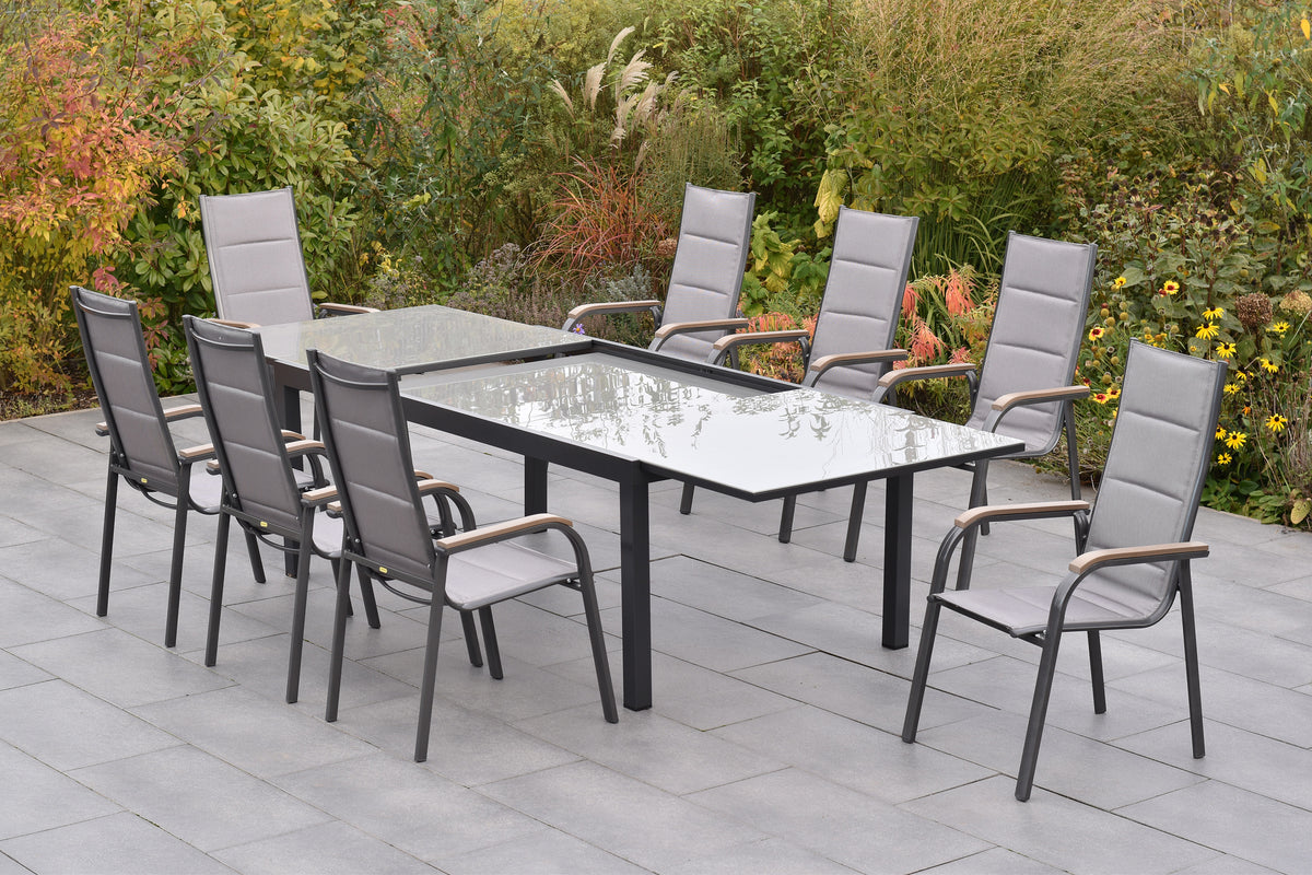 Triviero Set 9tlg.
Aluminium/Textil