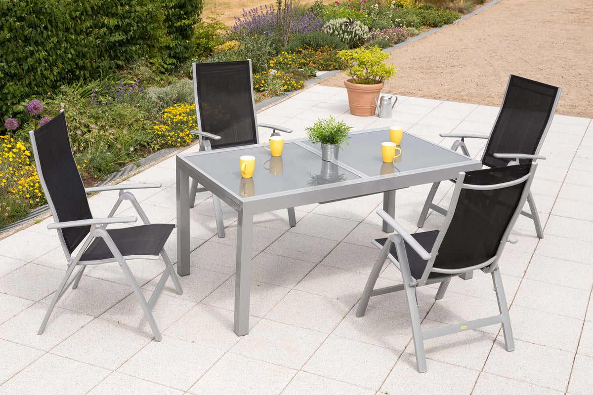 Carrara Set 5tlg. 
Aluminium/Textil