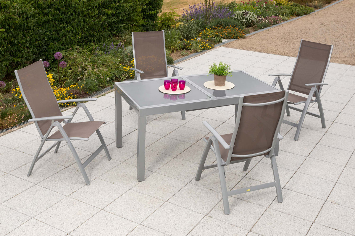 Carrara Set 5tlg. 
Aluminium/Textil