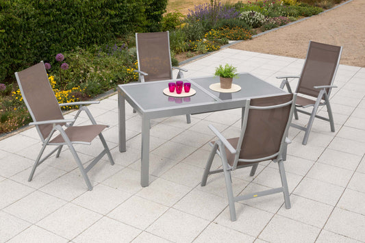 Carrara Set 5tlg. 
Aluminium/Textil