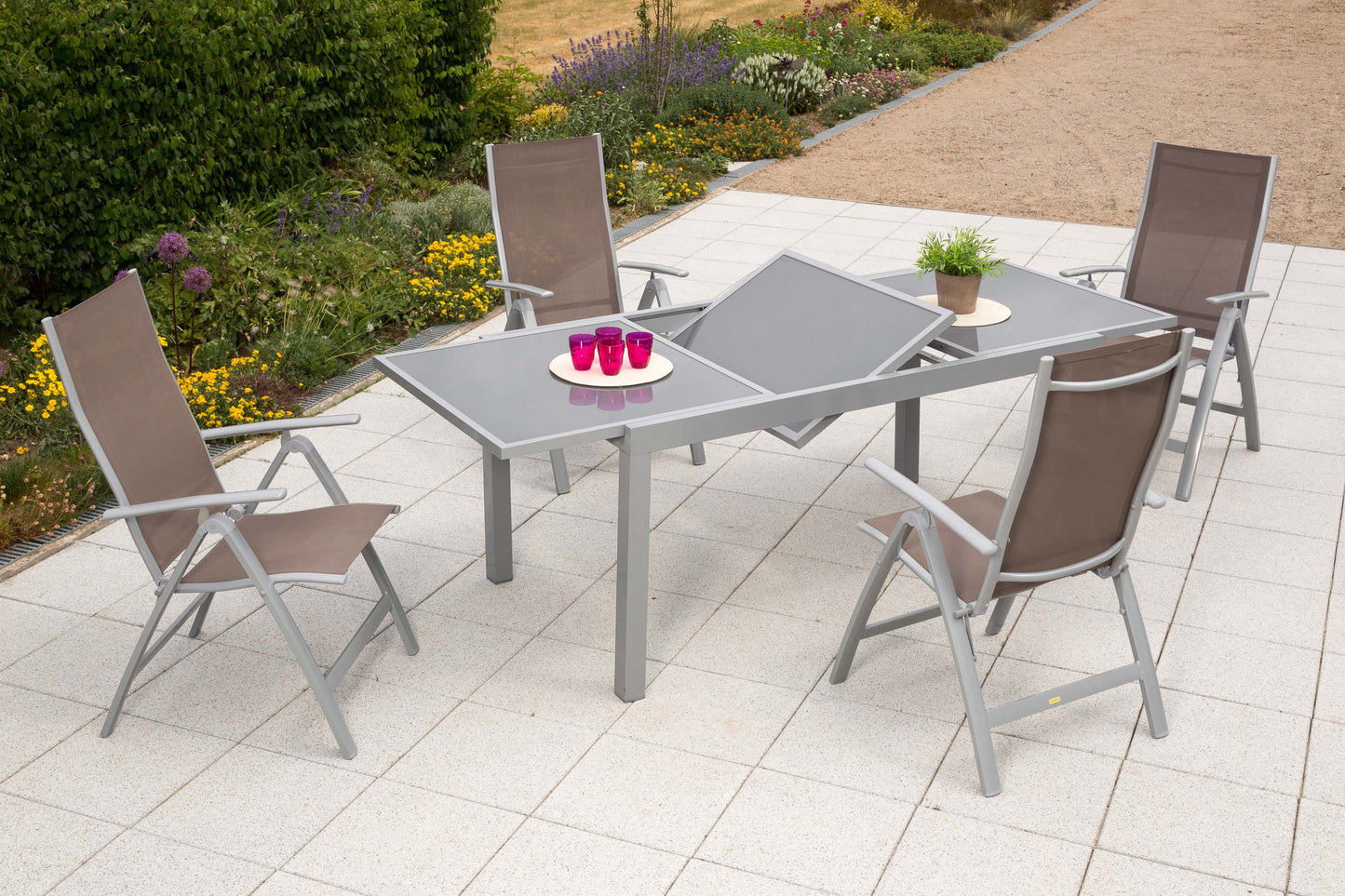Carrara Set 5tlg. 
Aluminium/Textil