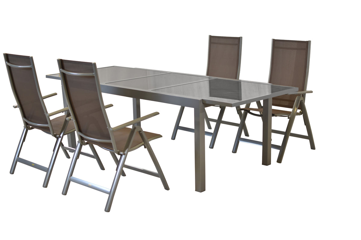 Carrara Set 5tlg. 
Aluminium/Textil