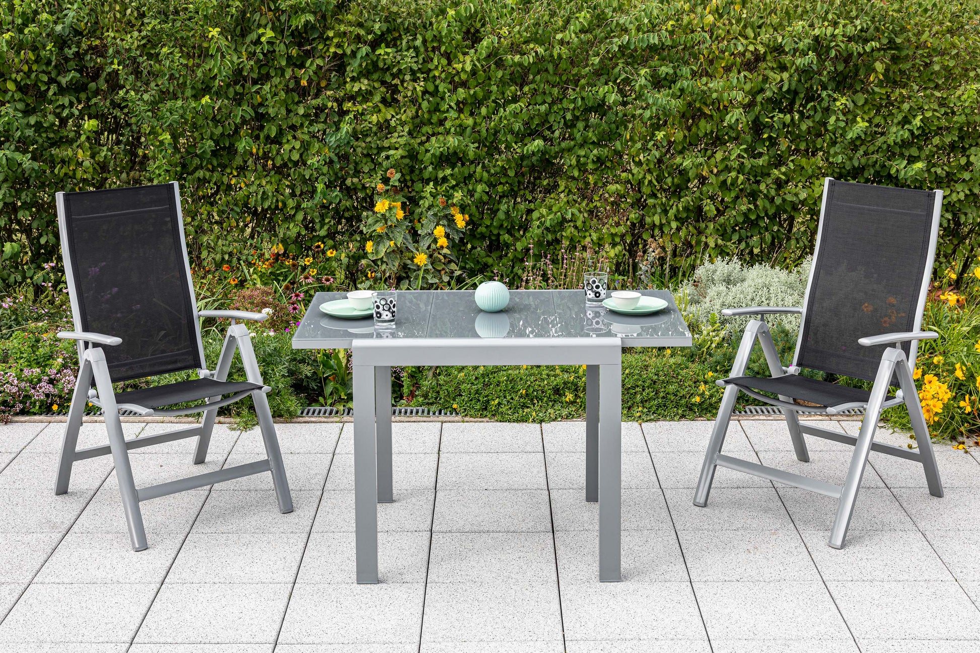 Carrara Set 3tlg. 
Aluminium/Textil