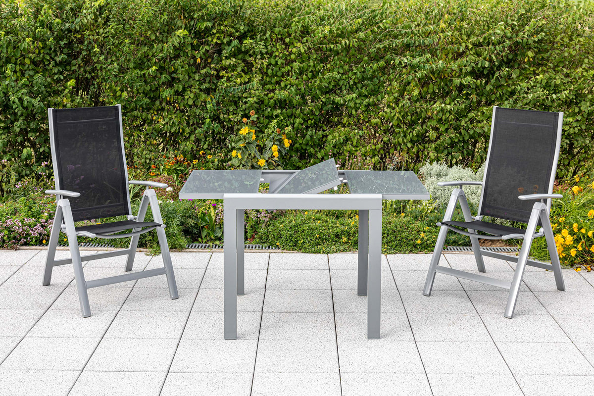 Carrara Set 3tlg. 
Aluminium/Textil