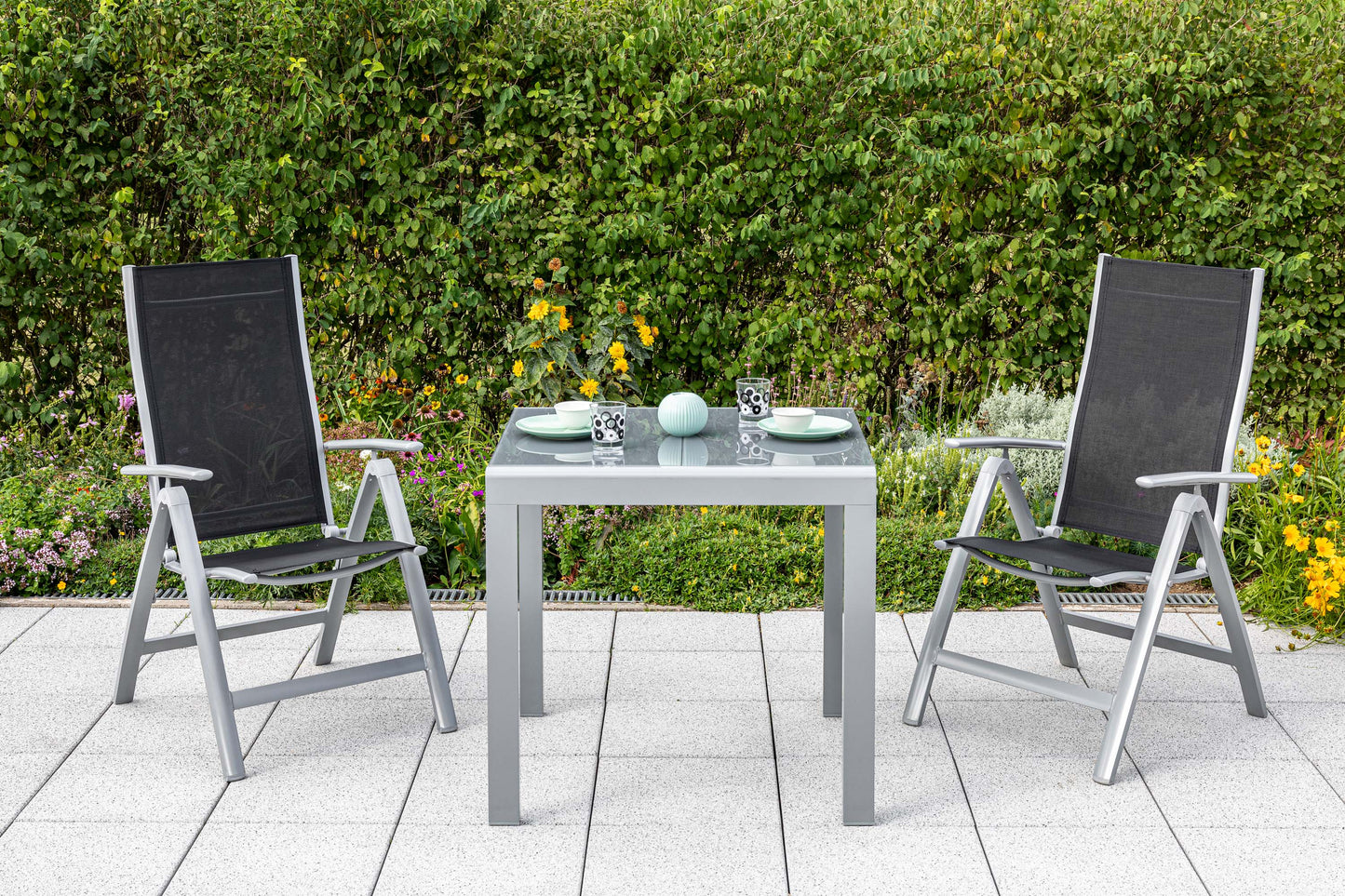 Carrara Set 3tlg. 
Aluminium/Textil