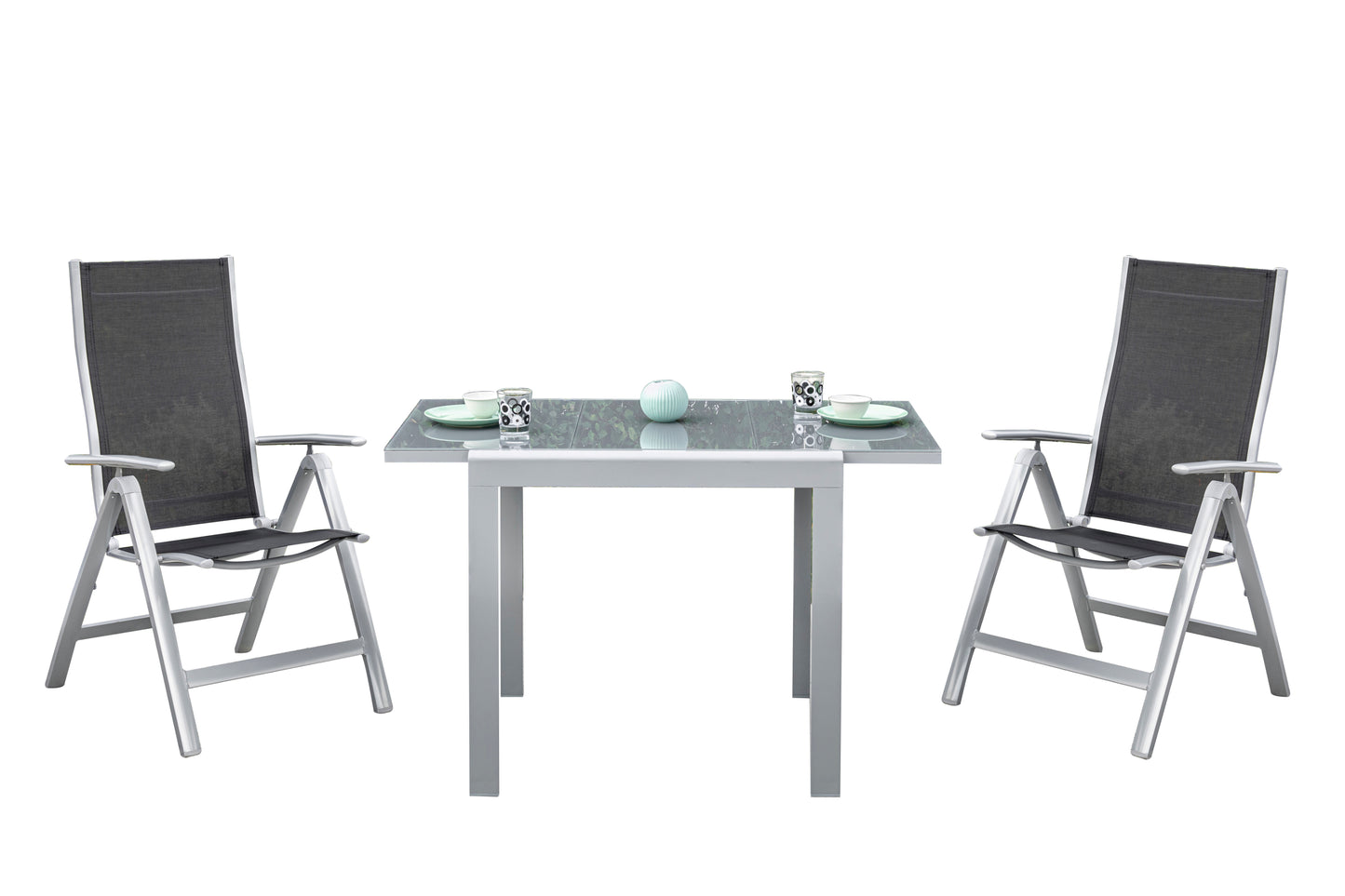 Carrara Set 3tlg. 
Aluminium/Textil