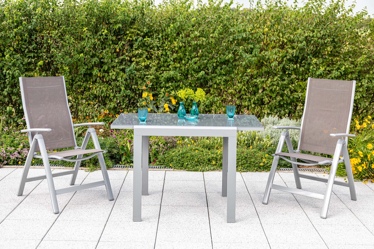 Carrara Set 3tlg. 
Aluminium/Textil