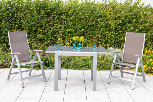 Carrara Set 3tlg. 
Aluminium/Textil