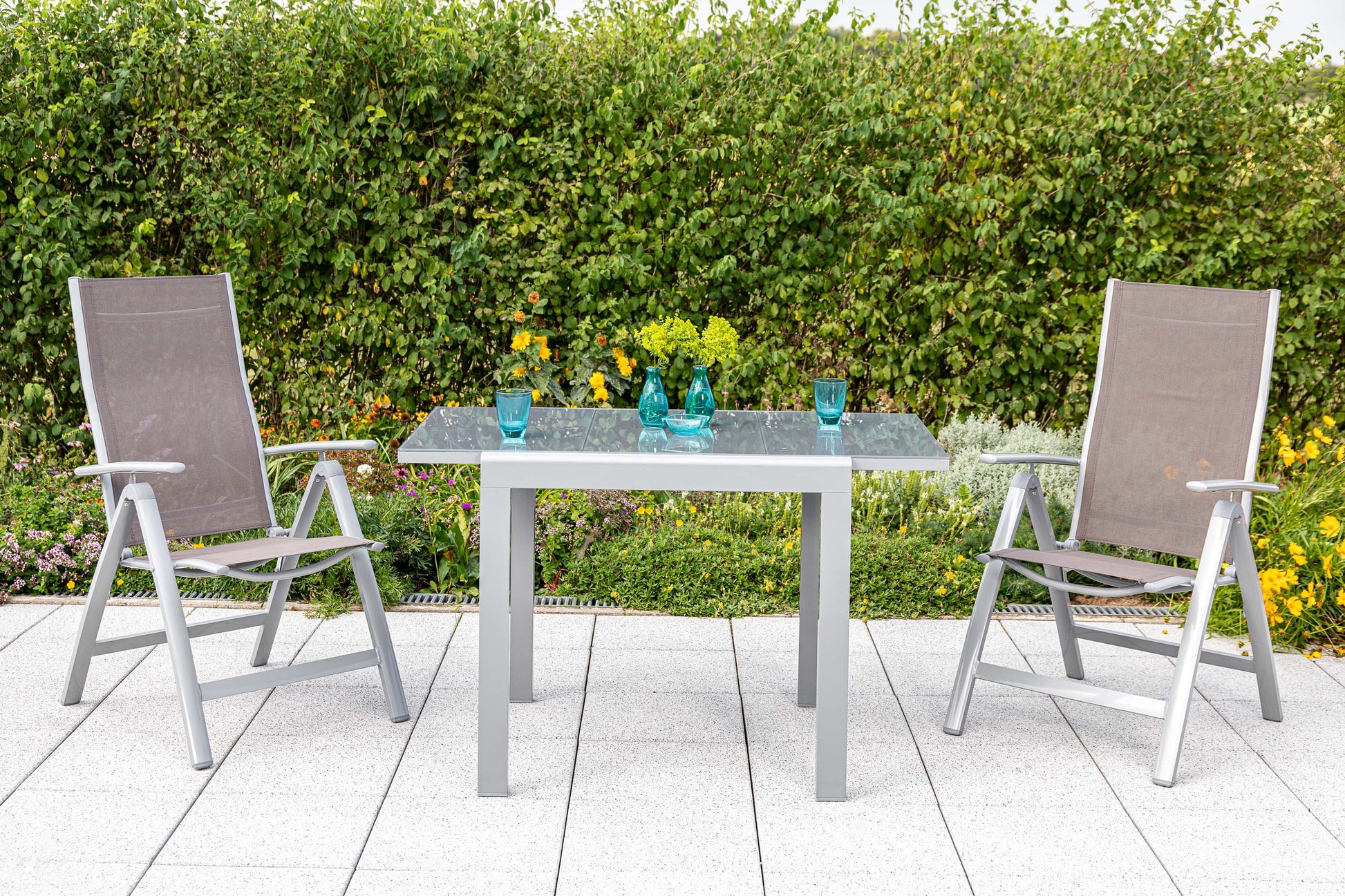 Carrara Set 3tlg. 
Aluminium/Textil