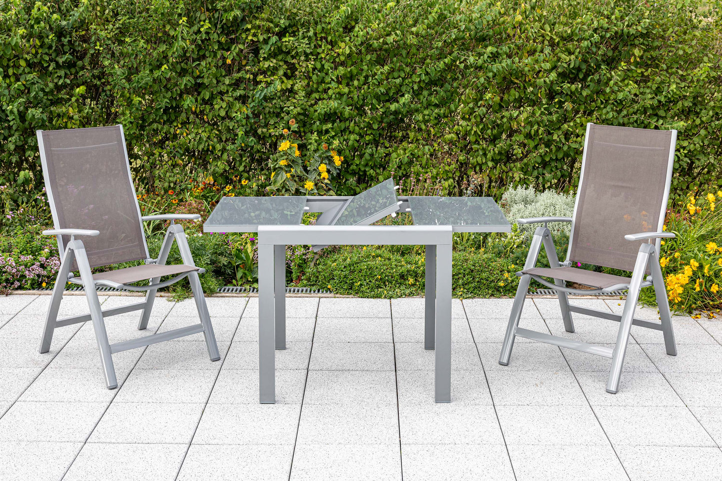 Carrara Set 3tlg. 
Aluminium/Textil