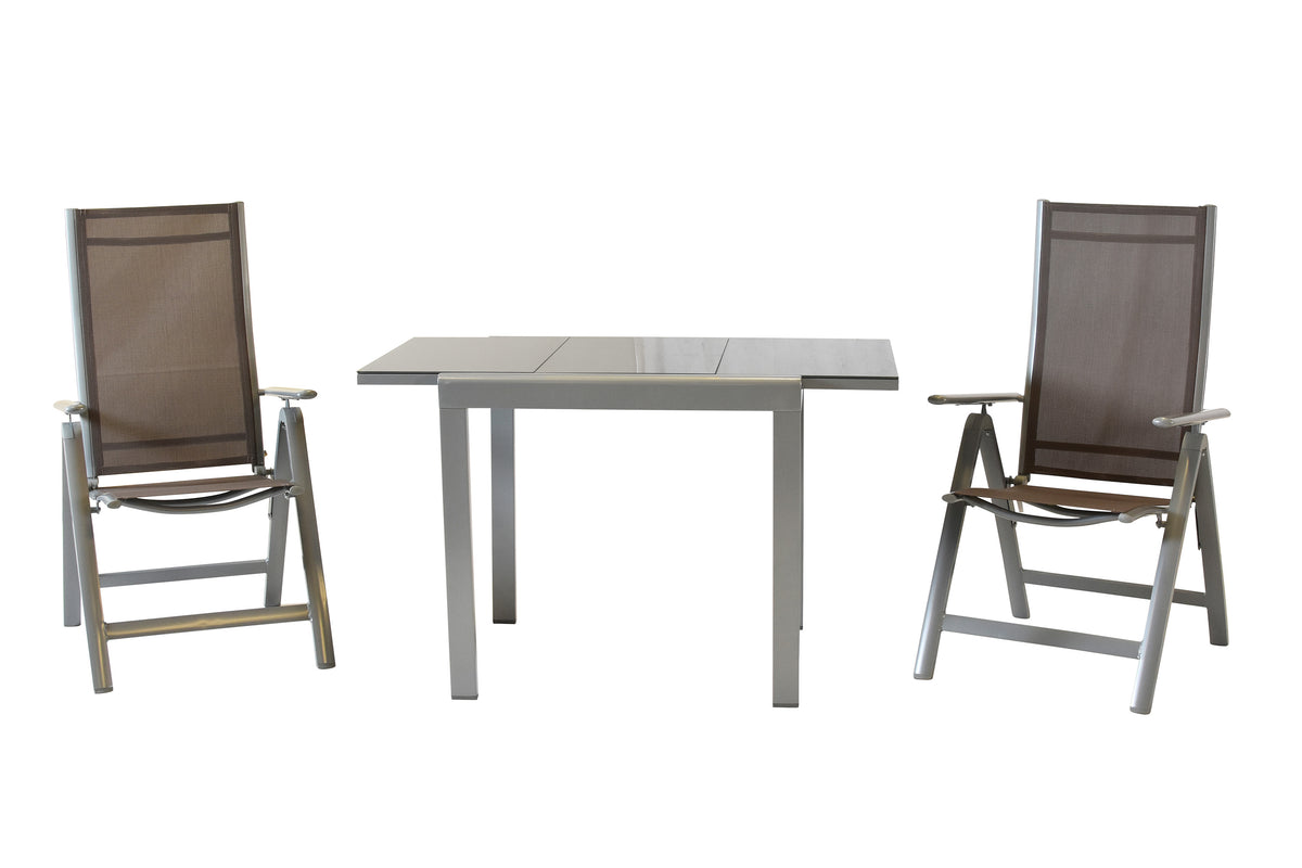 Carrara Set 3tlg. 
Aluminium/Textil