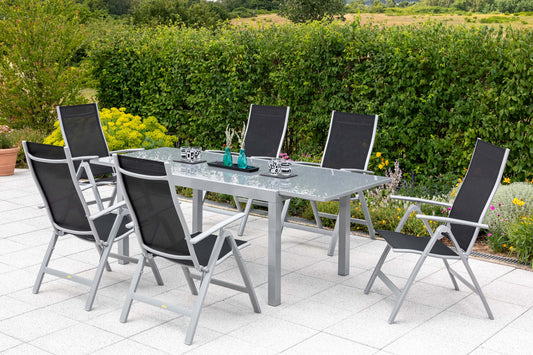 Carrara Set 7tlg. 
Aluminium/Textil