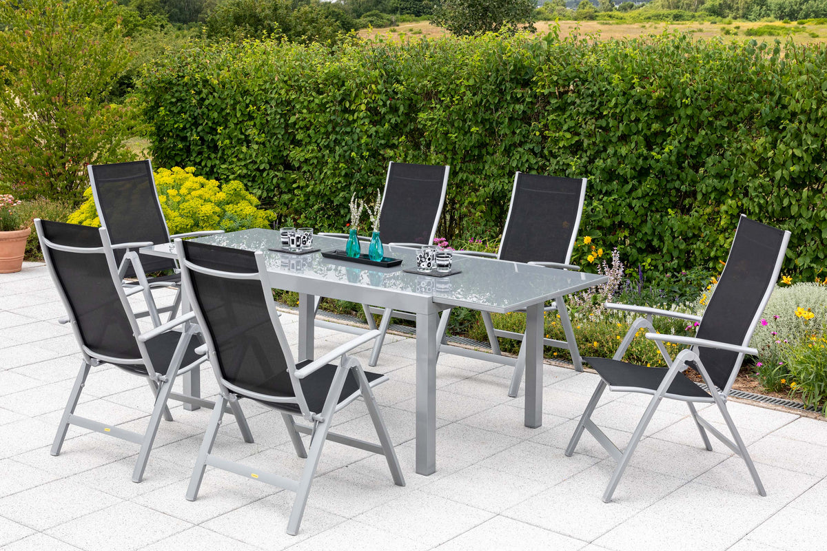 Carrara Set 7tlg. 
Aluminium/Textil