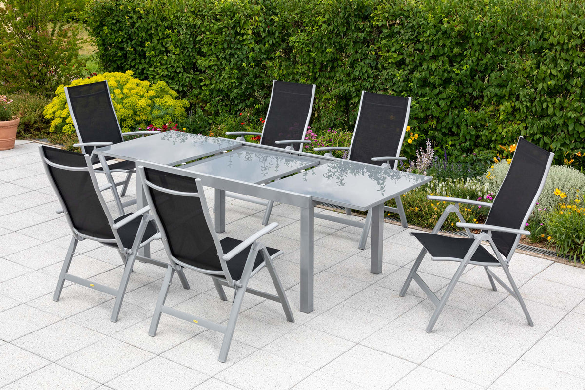 Carrara Set 7tlg. 
Aluminium/Textil