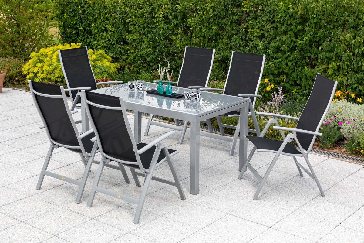 Carrara Set 7tlg. 
Aluminium/Textil