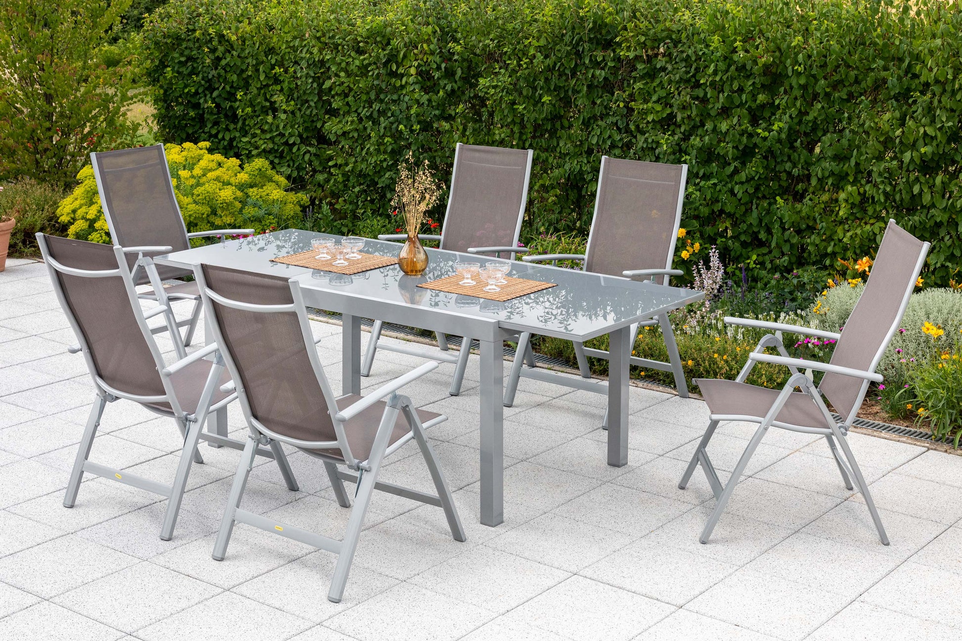 Carrara Set 7tlg. 
Aluminium/Textil