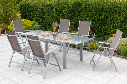 Carrara Set 7tlg. 
Aluminium/Textil
