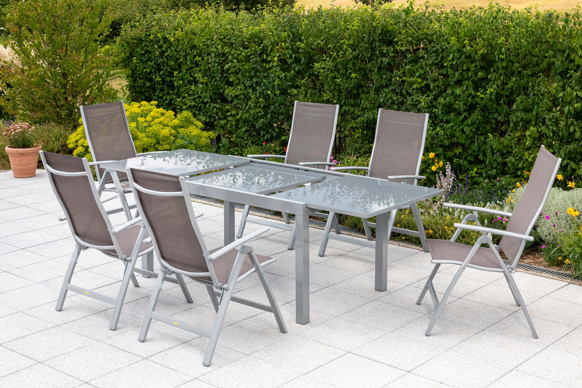 Carrara Set 7tlg. 
Aluminium/Textil
