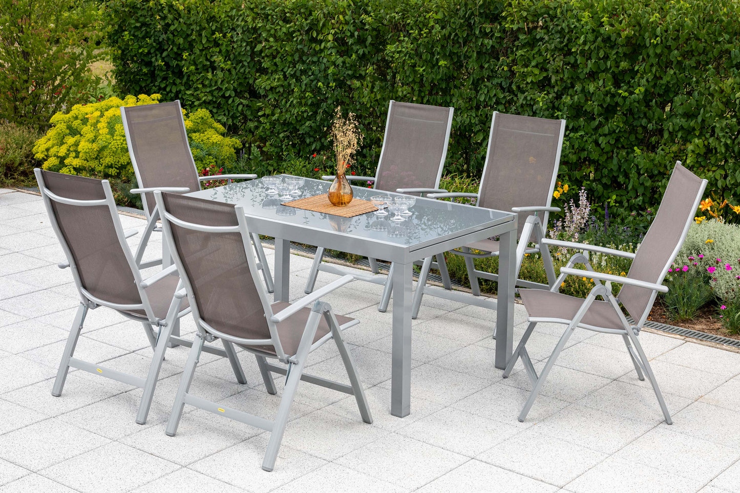 Carrara Set 7tlg. 
Aluminium/Textil