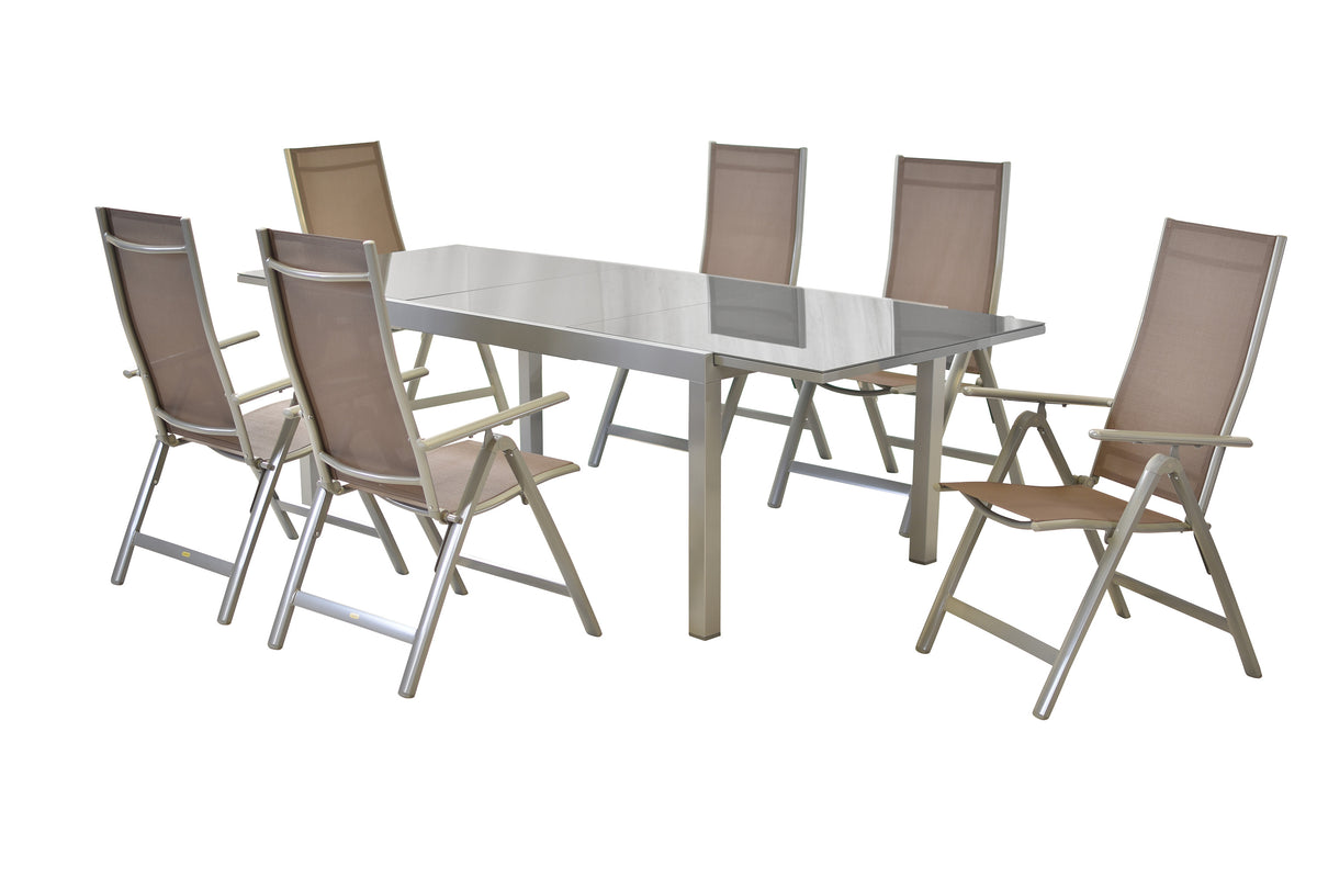 Carrara Set 7tlg. 
Aluminium/Textil