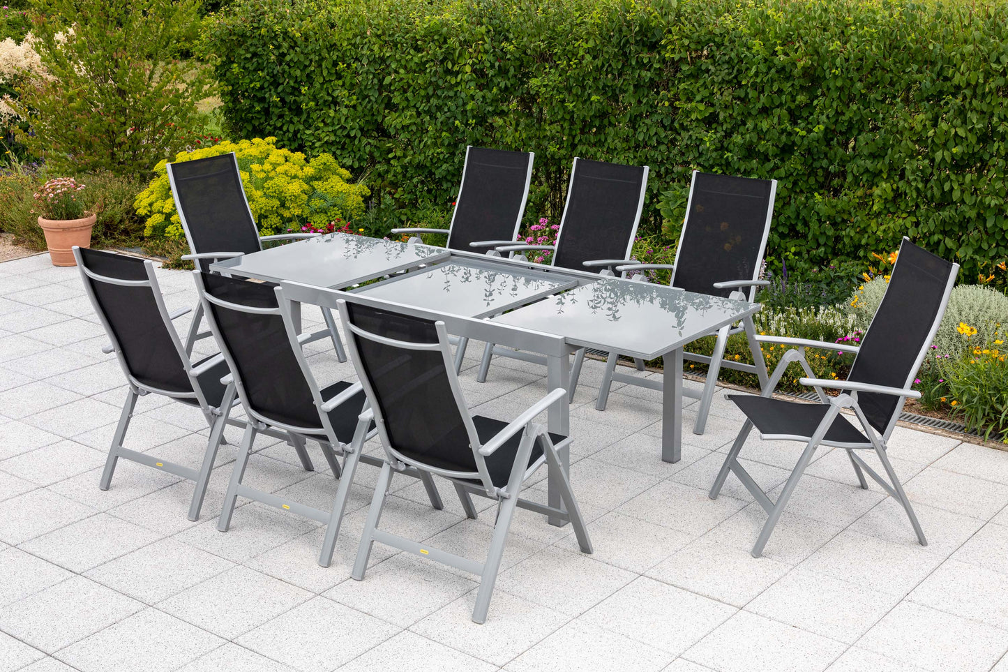 Carrara Set 9tlg. 
Aluminium/Textil