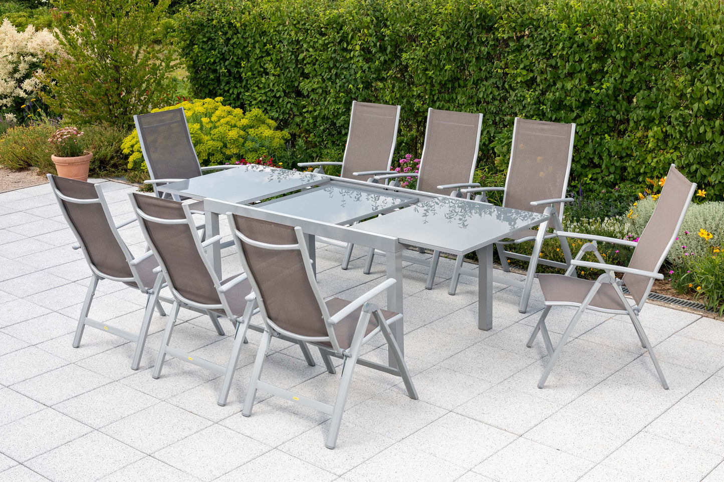 Carrara Set 9tlg. 
Aluminium/Textil