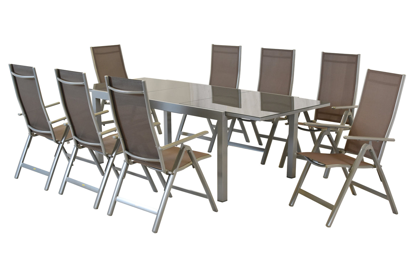 Carrara Set 9tlg. 
Aluminium/Textil
