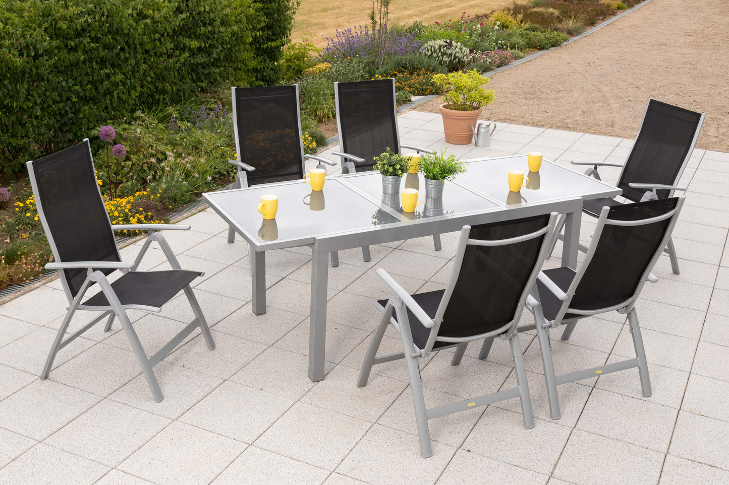 Carrara Set 7tlg. 
Aluminium/Textil