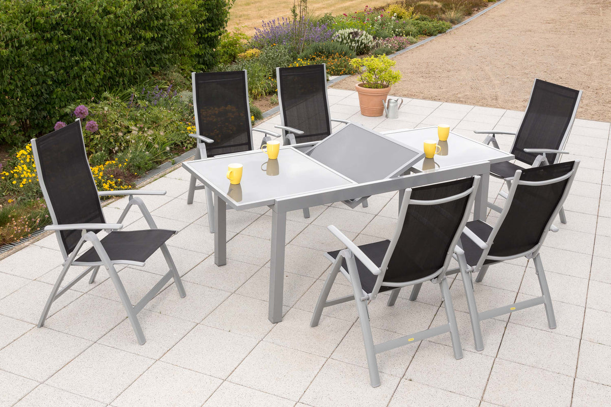 Carrara Set 7tlg. 
Aluminium/Textil