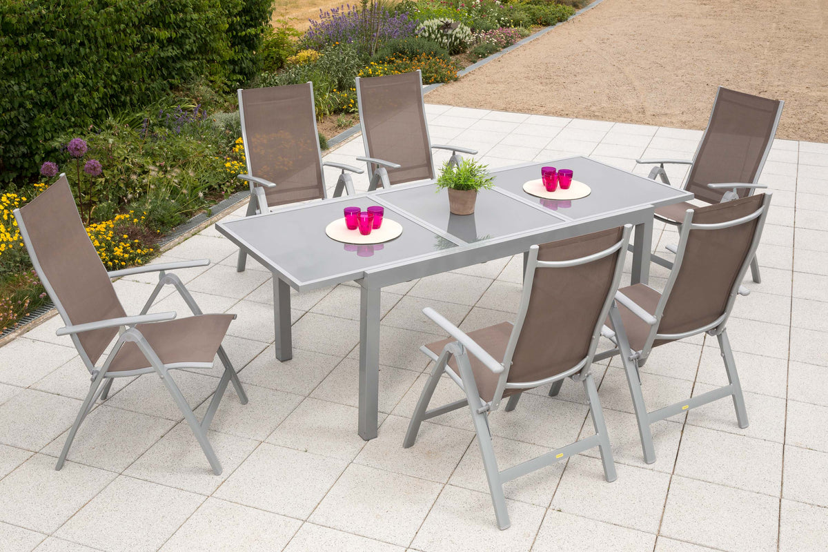 Carrara Set 7tlg. 
Aluminium/Textil