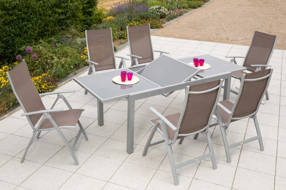 Carrara Set 7tlg. 
Aluminium/Textil
