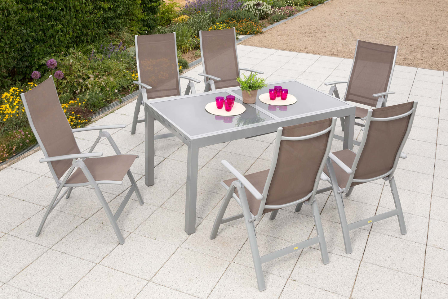 Carrara Set 7tlg. 
Aluminium/Textil