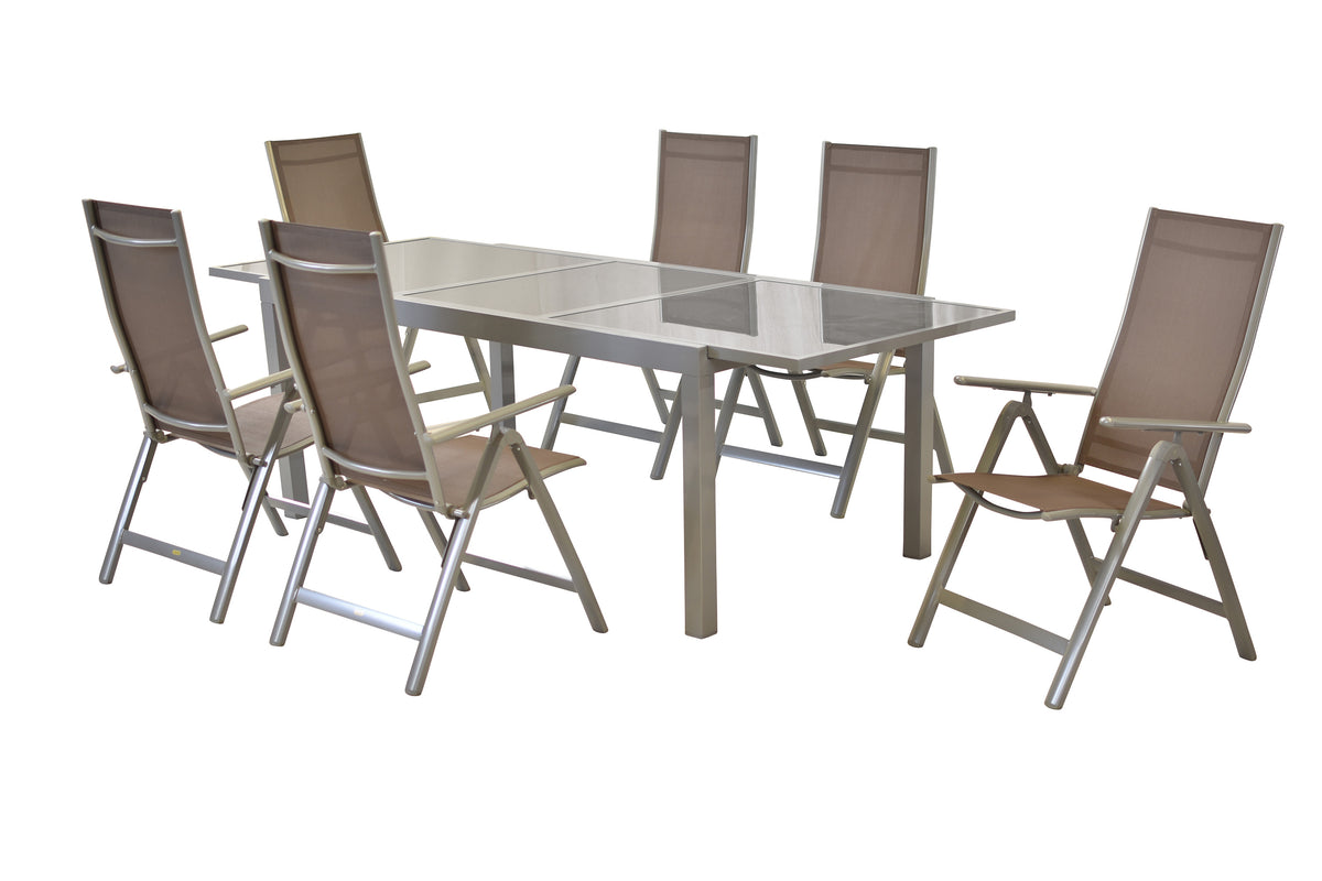 Carrara Set 7tlg. 
Aluminium/Textil