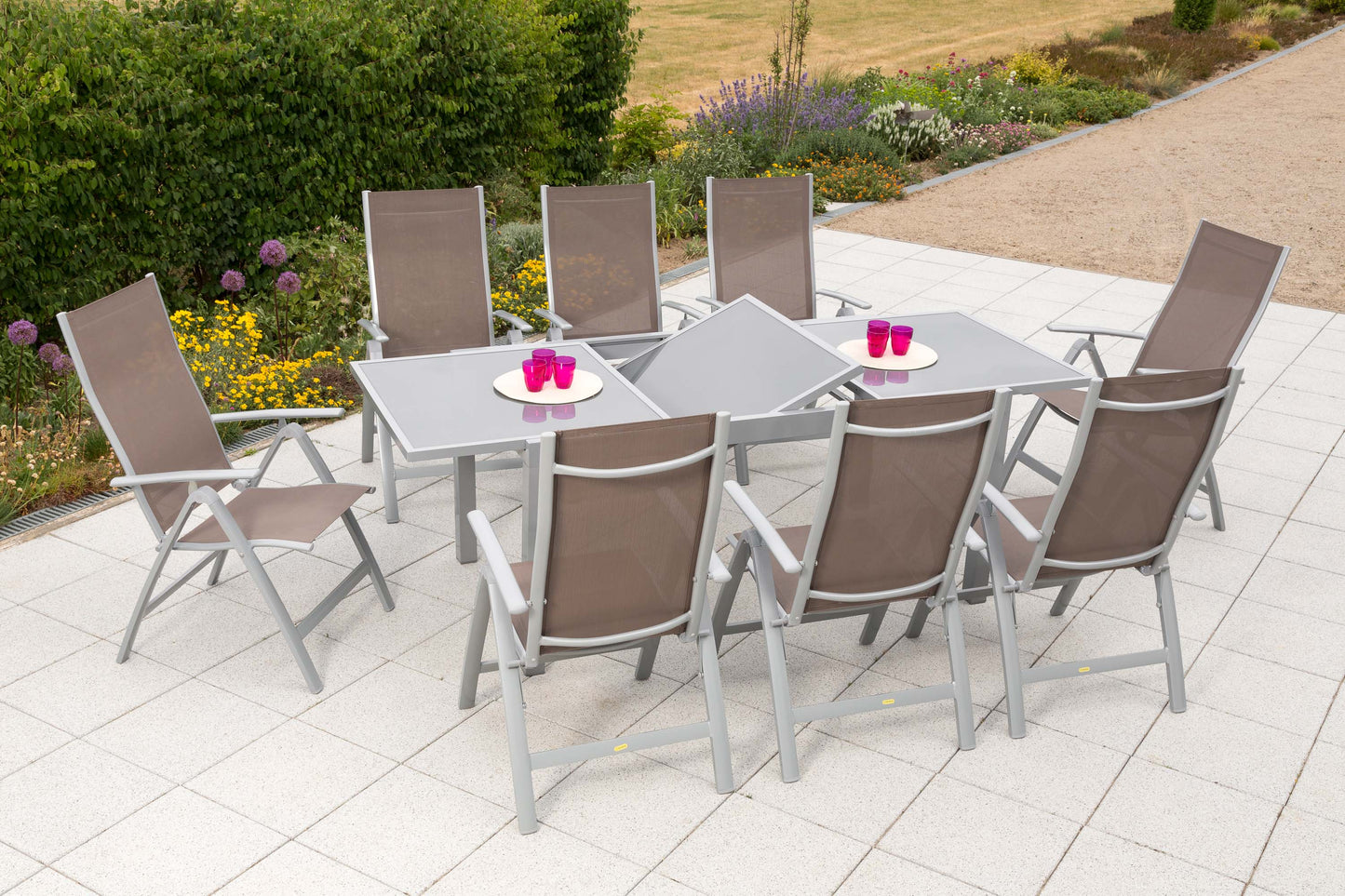 Carrara Set 9tlg. 
Aluminium/Textil