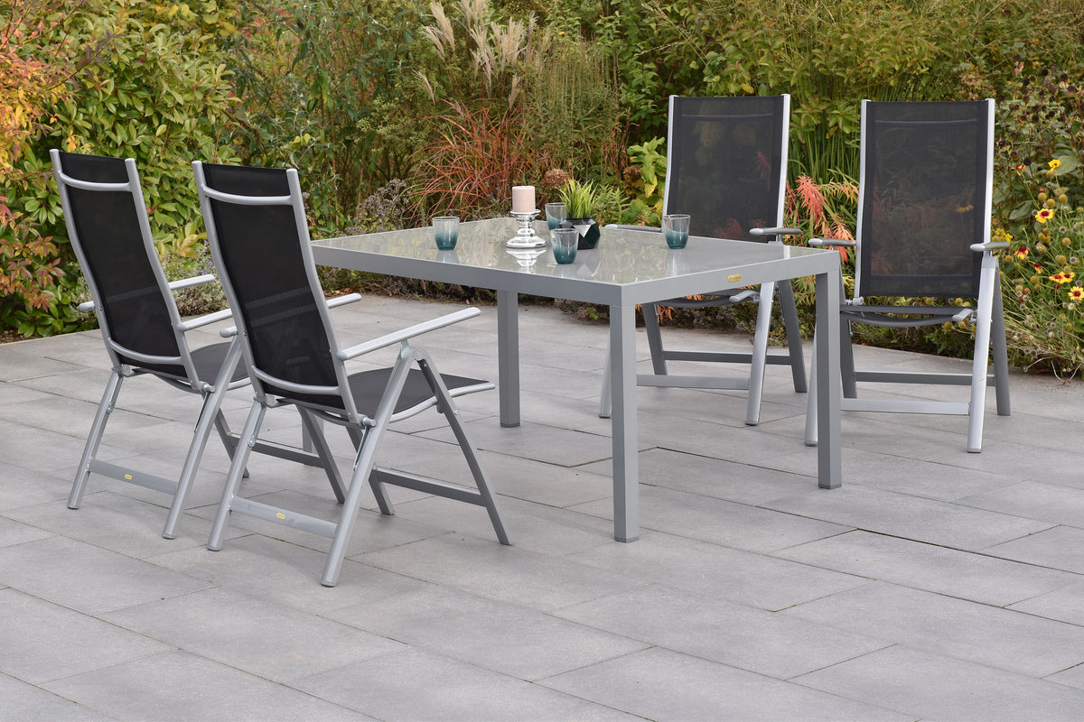 Carrara Set 4tlg. 
Aluminium/Textil