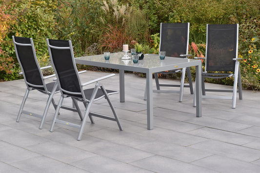 Carrara Set 4tlg. 
Aluminium/Textil
