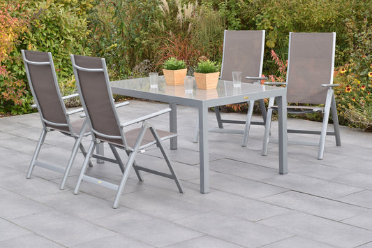Carrara Set 4tlg. 
Aluminium/Textil