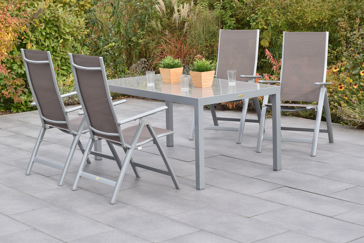 Carrara Set 4tlg. 
Aluminium/Textil