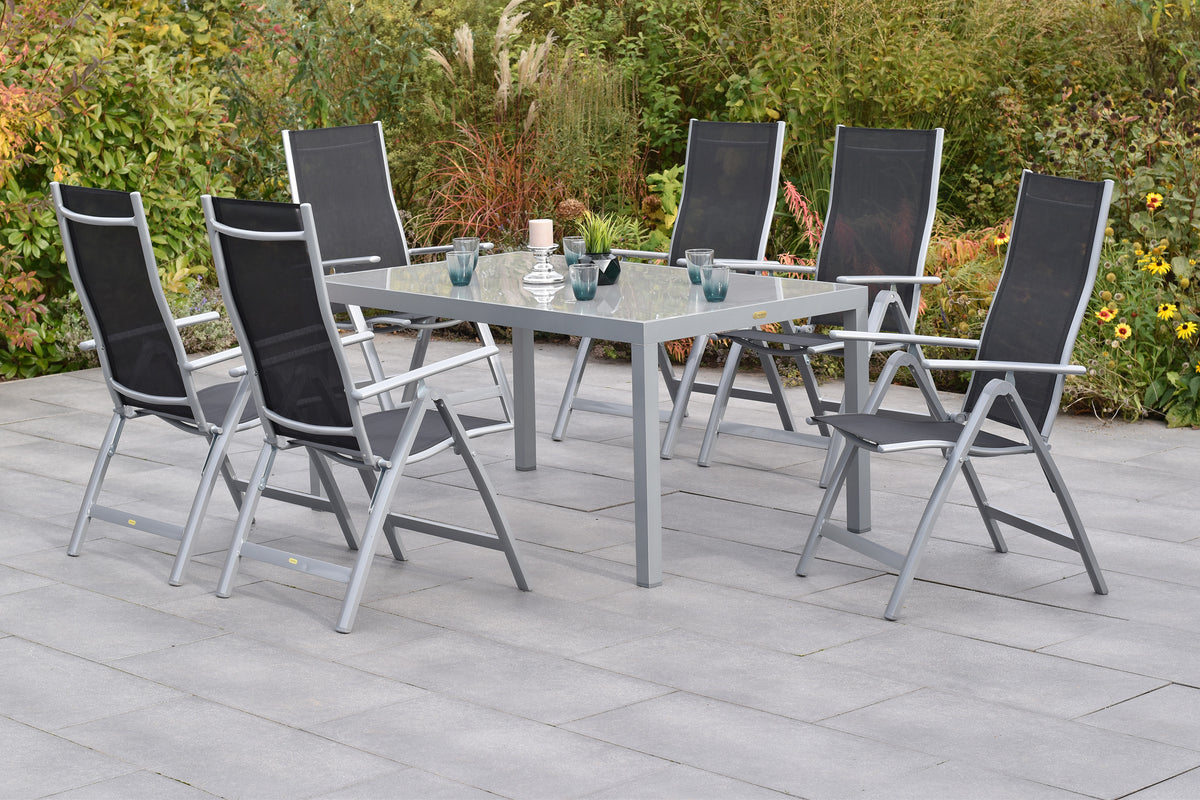 Carrara Set 7tlg. 
Aluminium/Textil