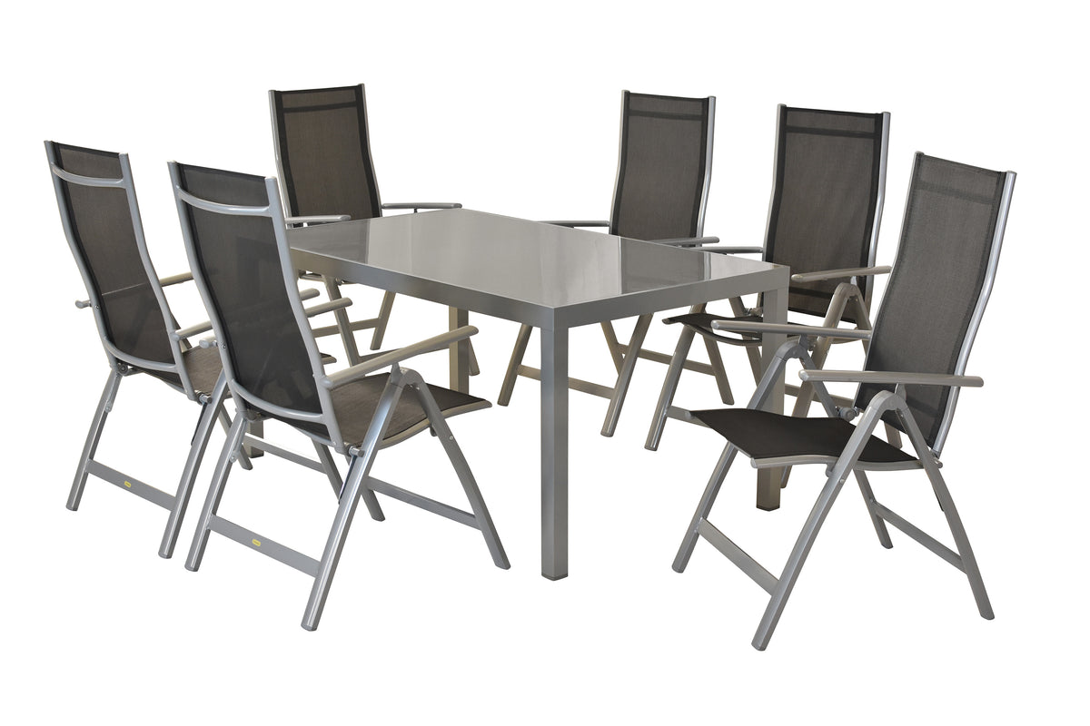Carrara Set 7tlg. 
Aluminium/Textil