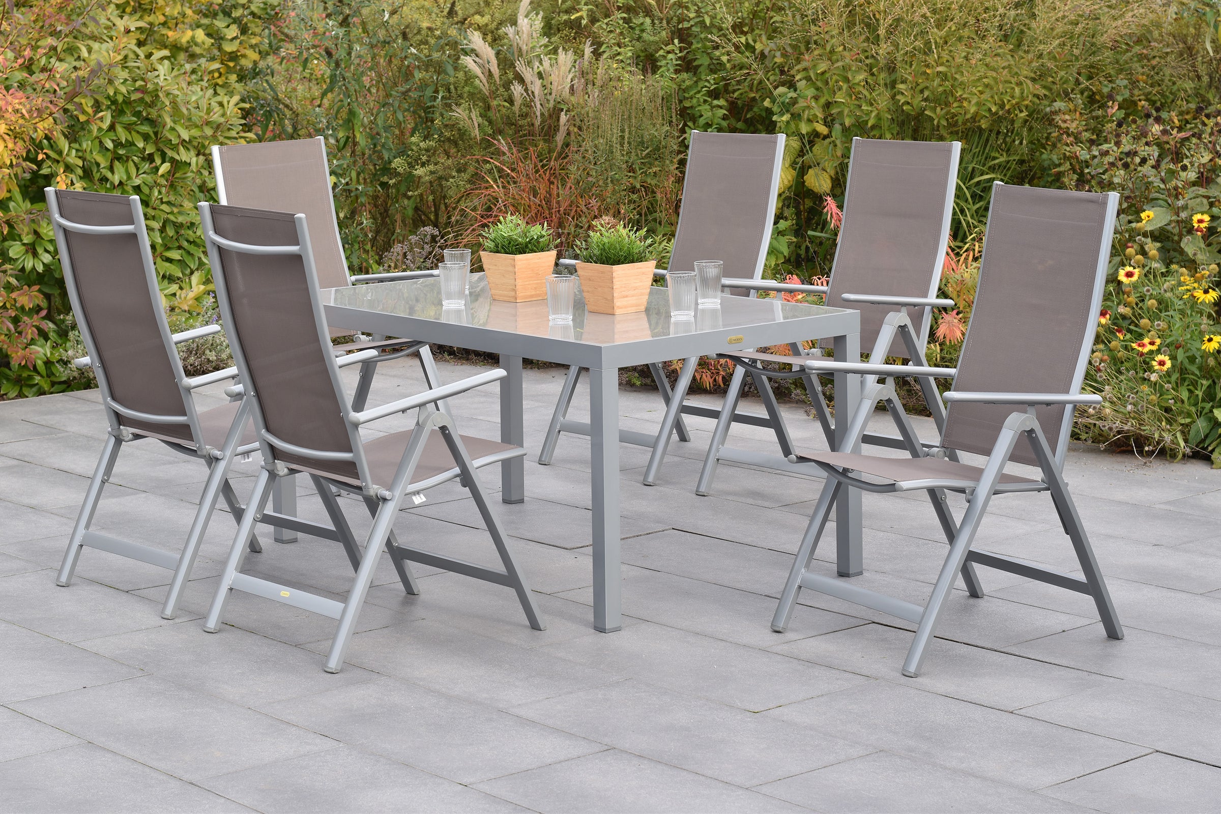 Carrara Set 7tlg. 
Aluminium/Textil