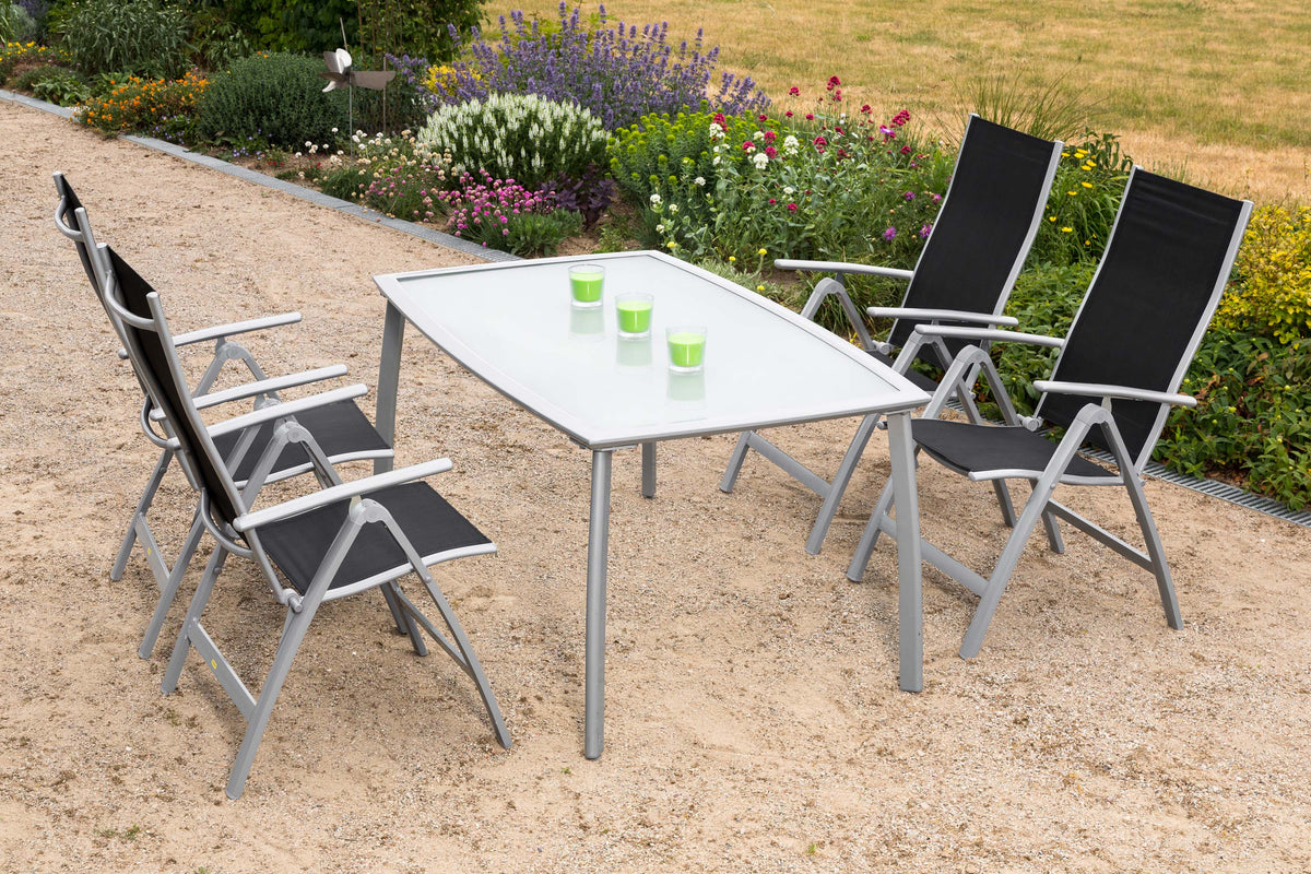 Carrara Set 4tlg. 
Aluminium/Textil