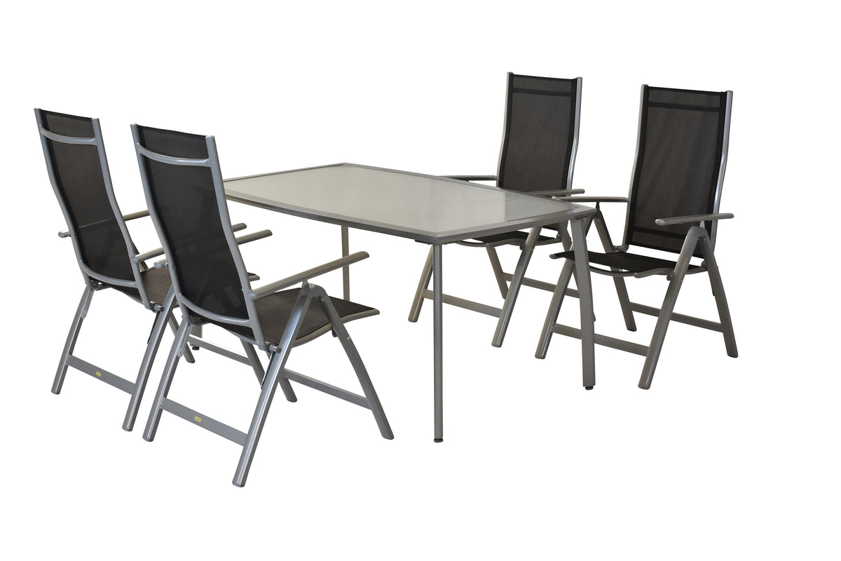 Carrara Set 4tlg. 
Aluminium/Textil