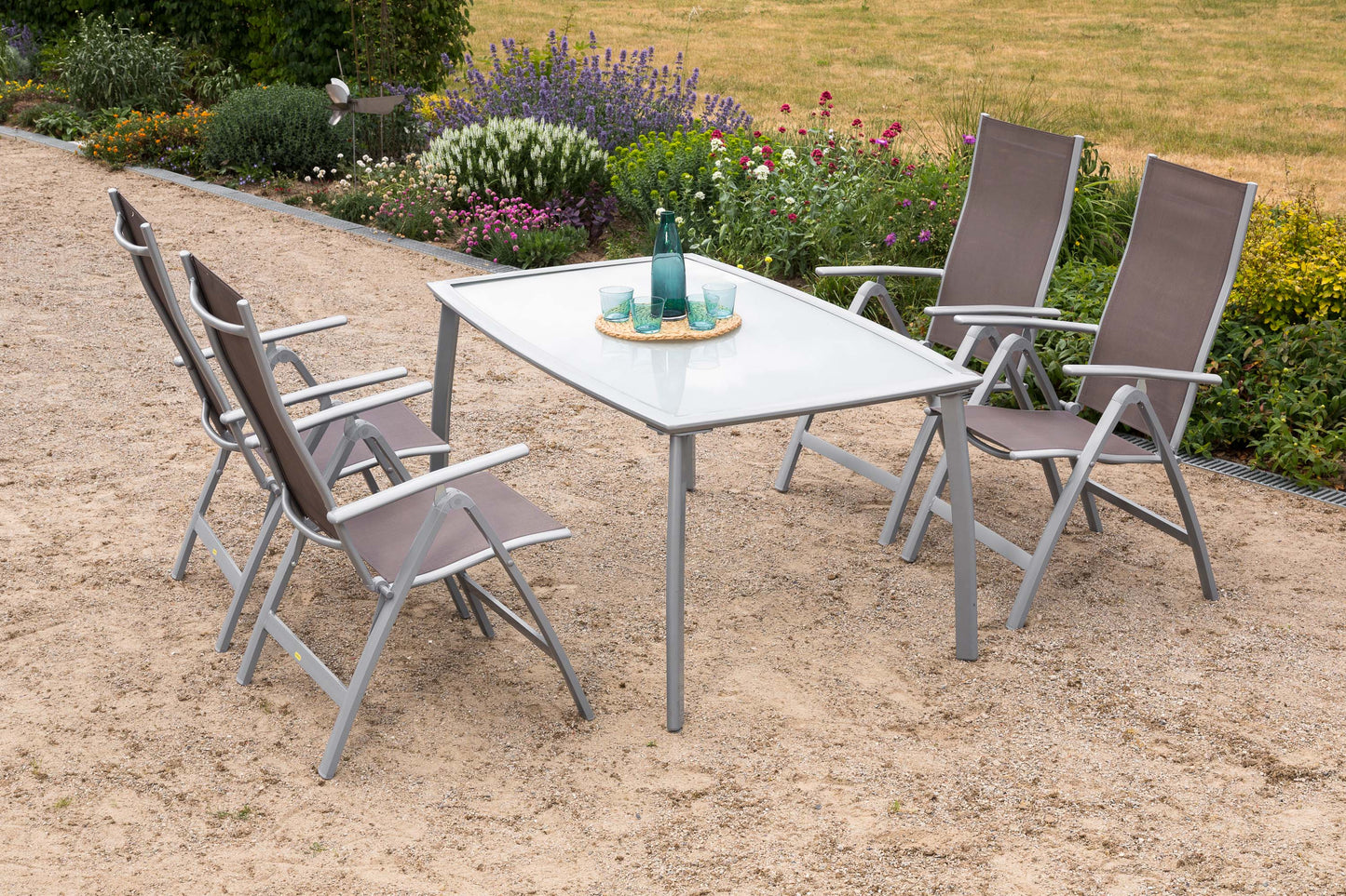 Carrara Set 4tlg. 
Aluminium/Textil