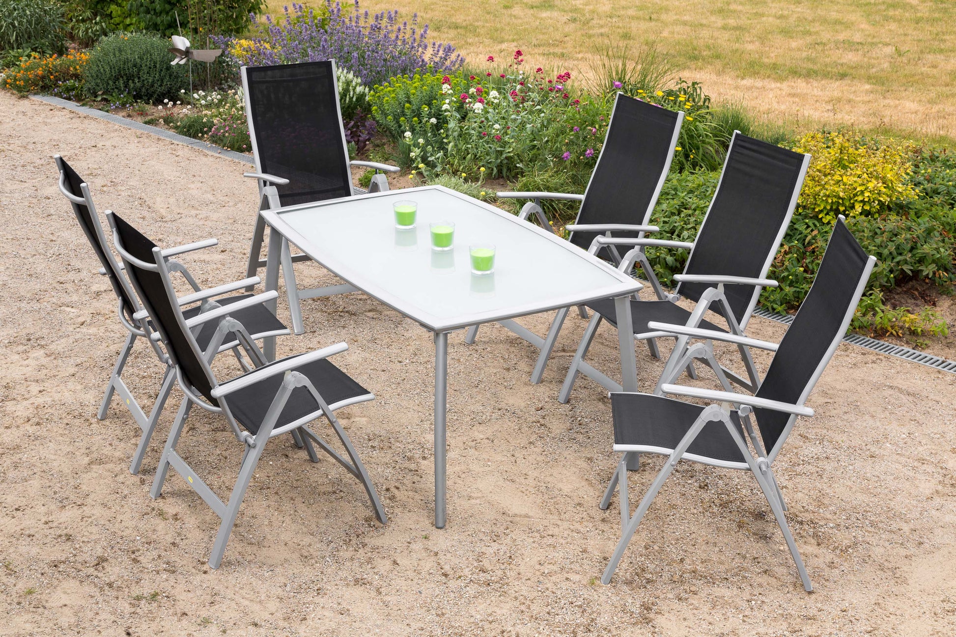 Carrara Set 7tlg. 
Aluminium/Textil